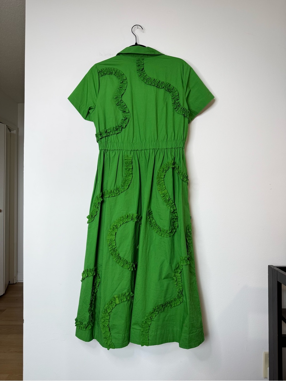 Kate Spade x Target Midi Green Ruffle Shirt Dress - Picture 4 of 7